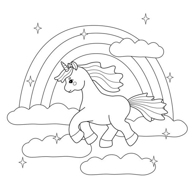 tranh tô màu cầu vồng 8