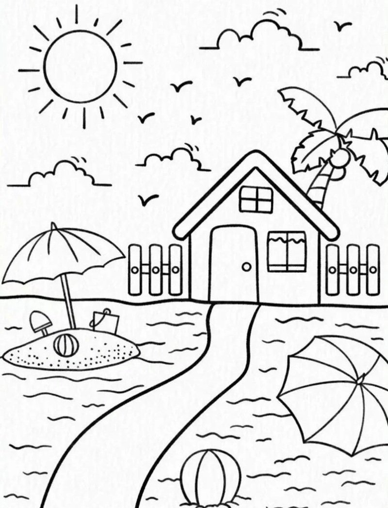 tranh tô màu chill đơn giản 15