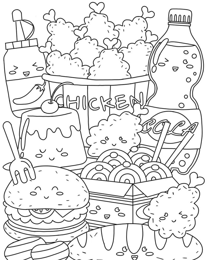 tranh tô màu chill đơn giản 4