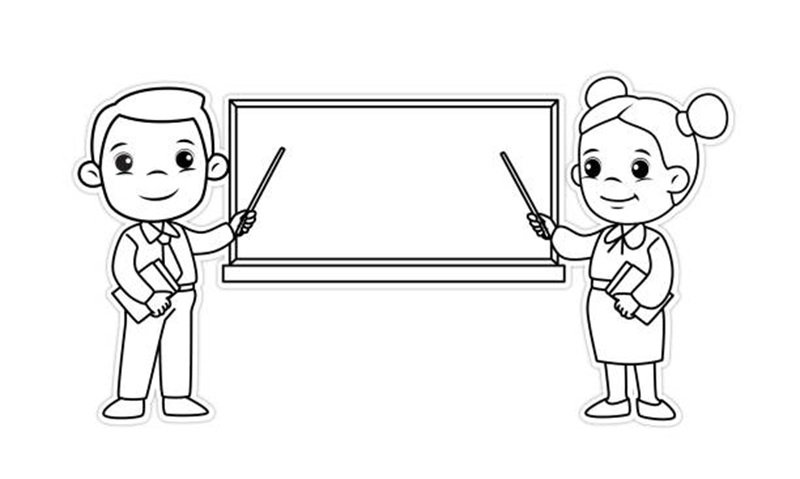 tranh tô màu cô giáo 13