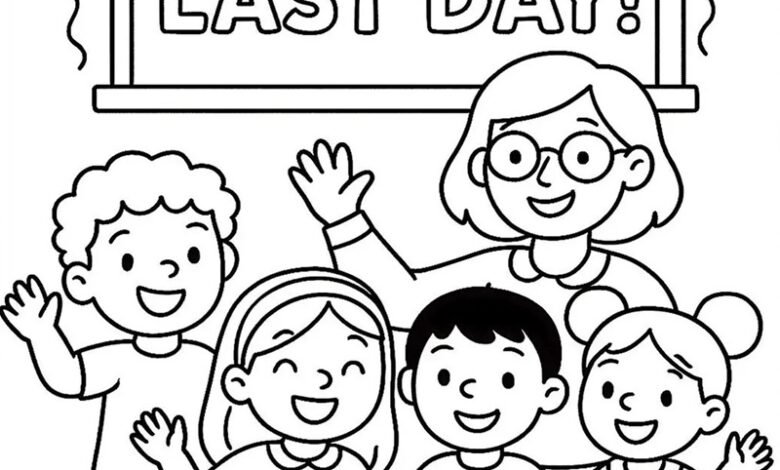 tranh tô màu cô giáo 33