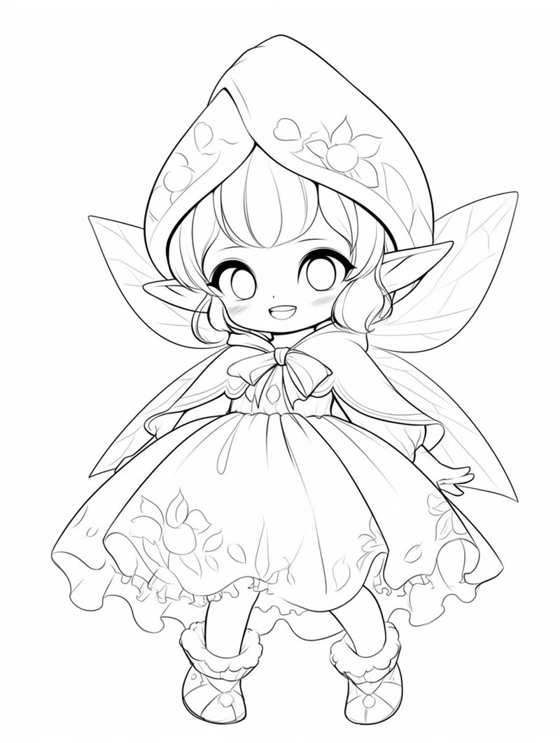 tranh tô màu cô tiên xanh 20