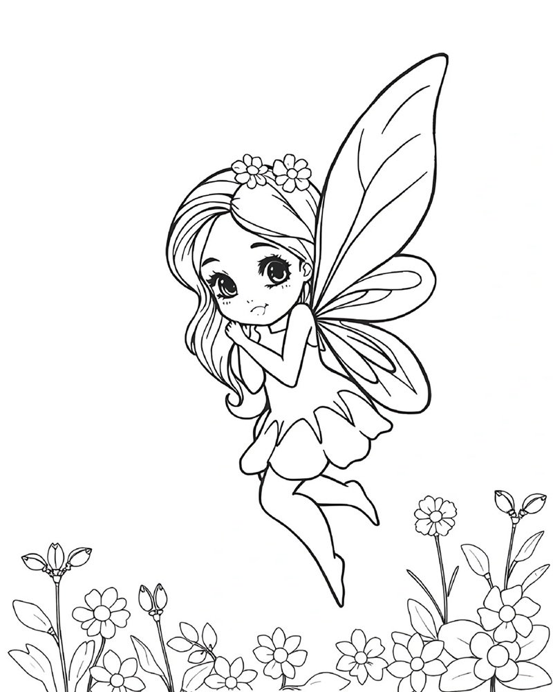 tranh tô màu cô tiên xanh 24