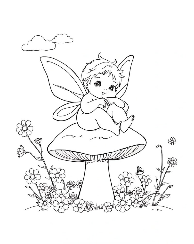 tranh tô màu cô tiên xanh 30