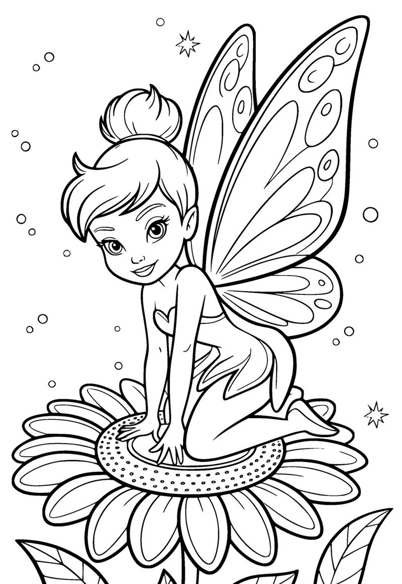 tranh tô màu cô tiên xanh 38