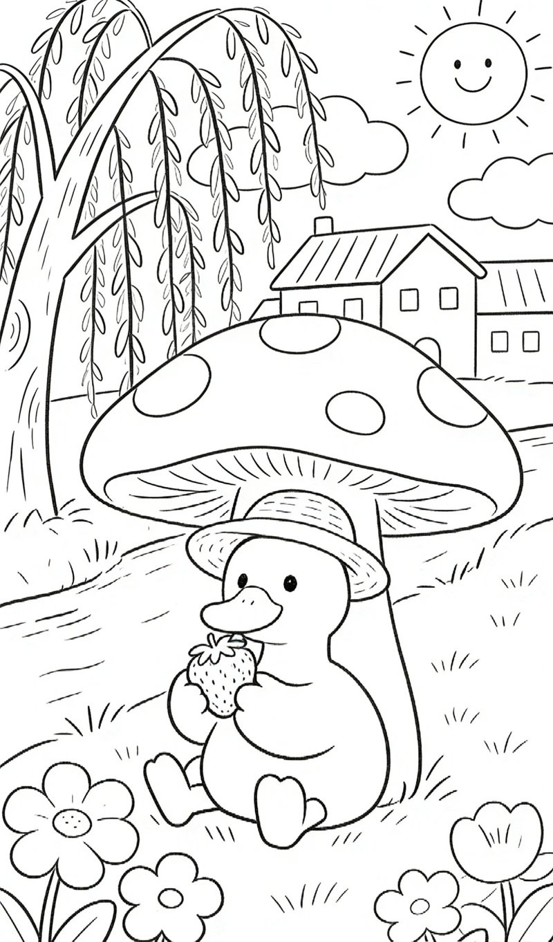 tranh tô màu con vịt 11