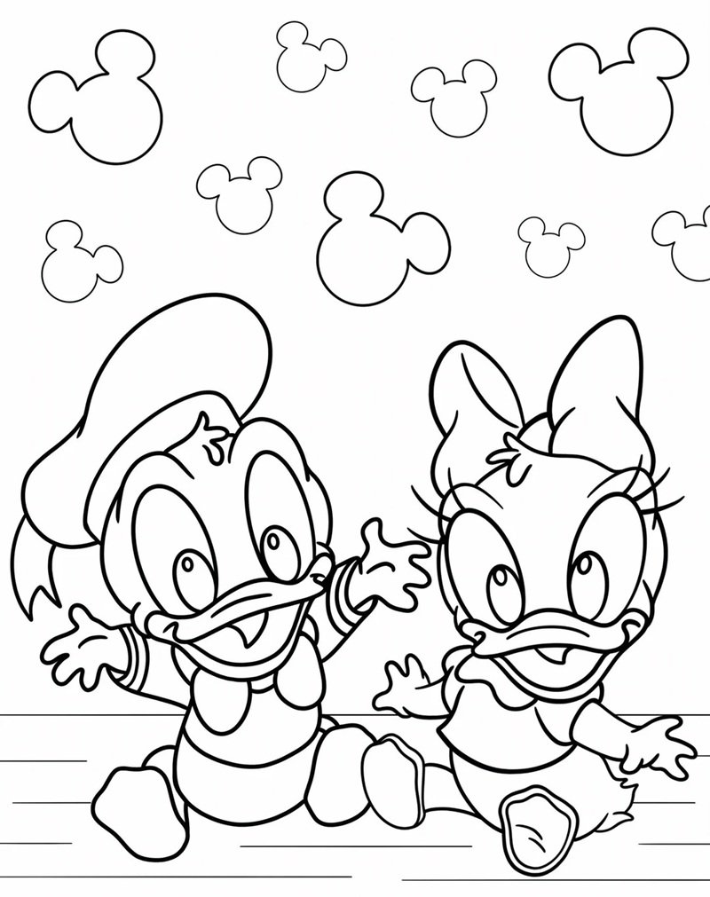 tranh tô màu con vịt 12