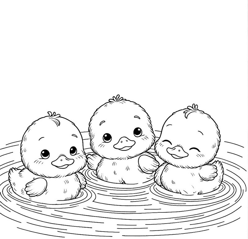 tranh tô màu con vịt 19