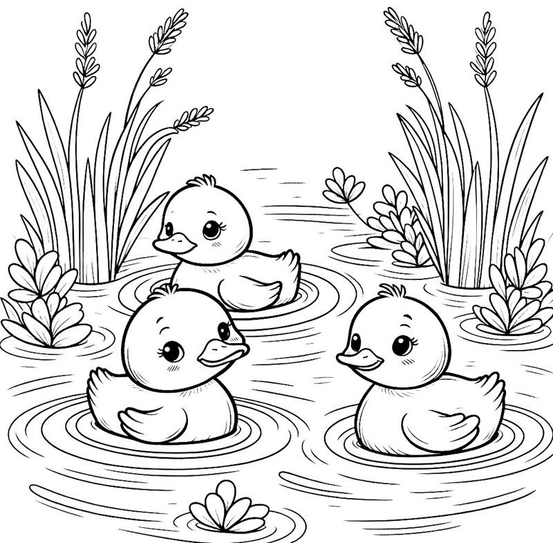 tranh tô màu con vịt 20