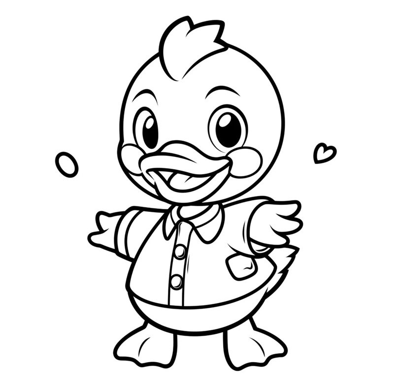 tranh tô màu con vịt 21