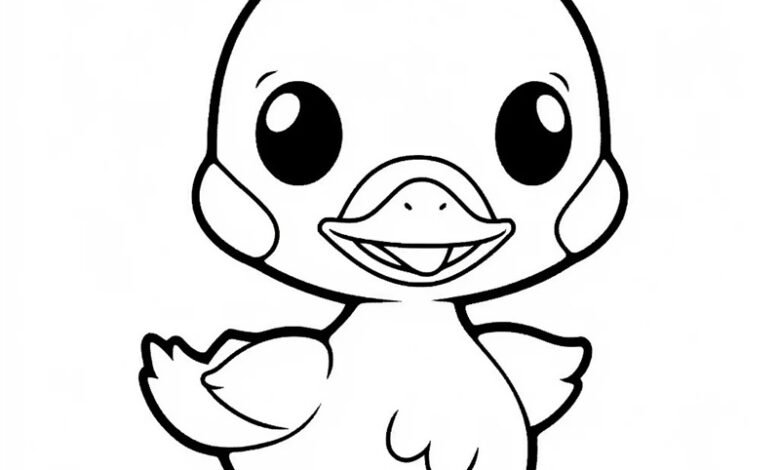 tranh tô màu con vịt 22