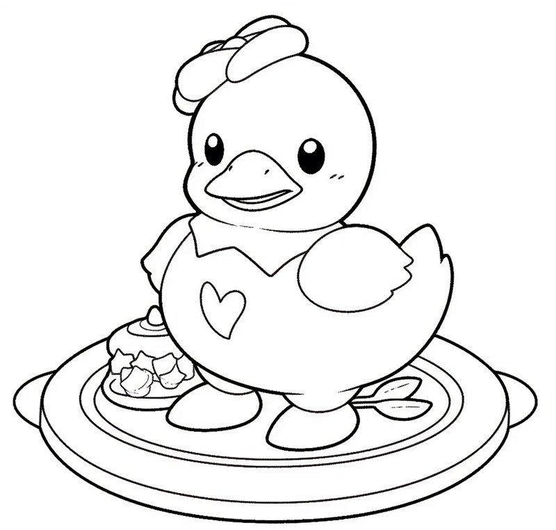 tranh tô màu con vịt 23
