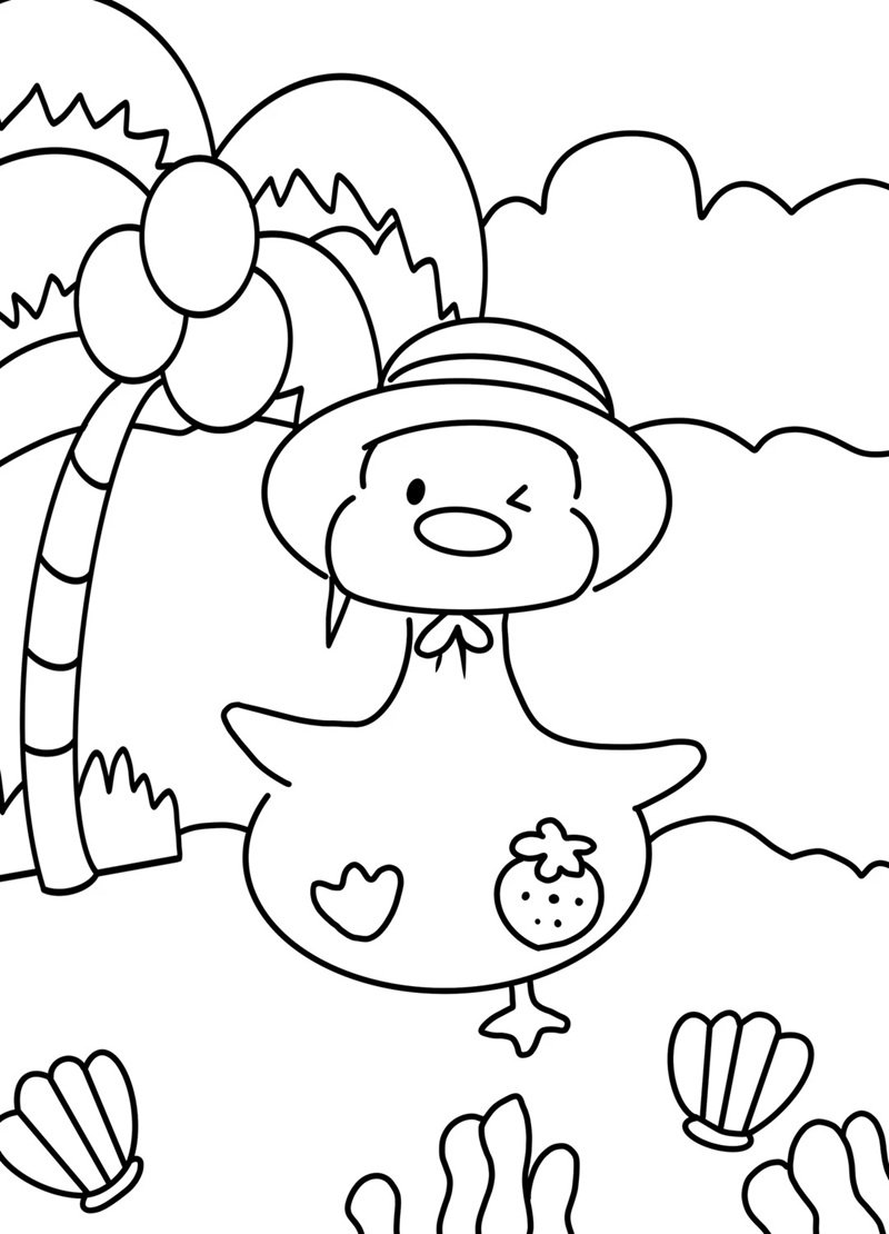 tranh tô màu con vịt 26