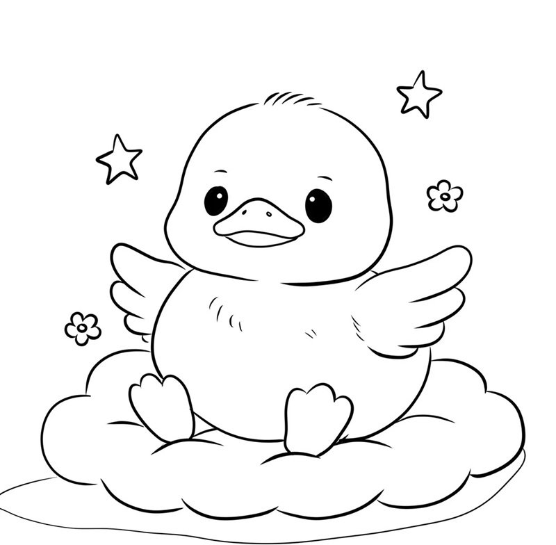 tranh tô màu con vịt 28
