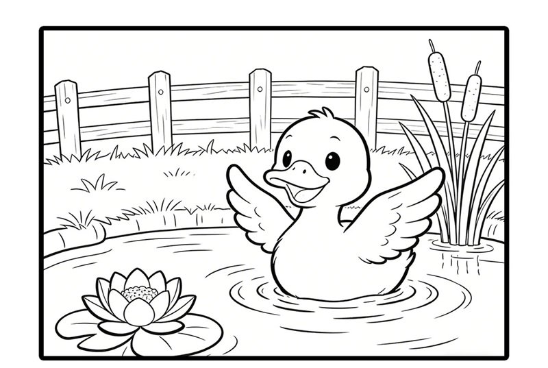 tranh tô màu con vịt 29