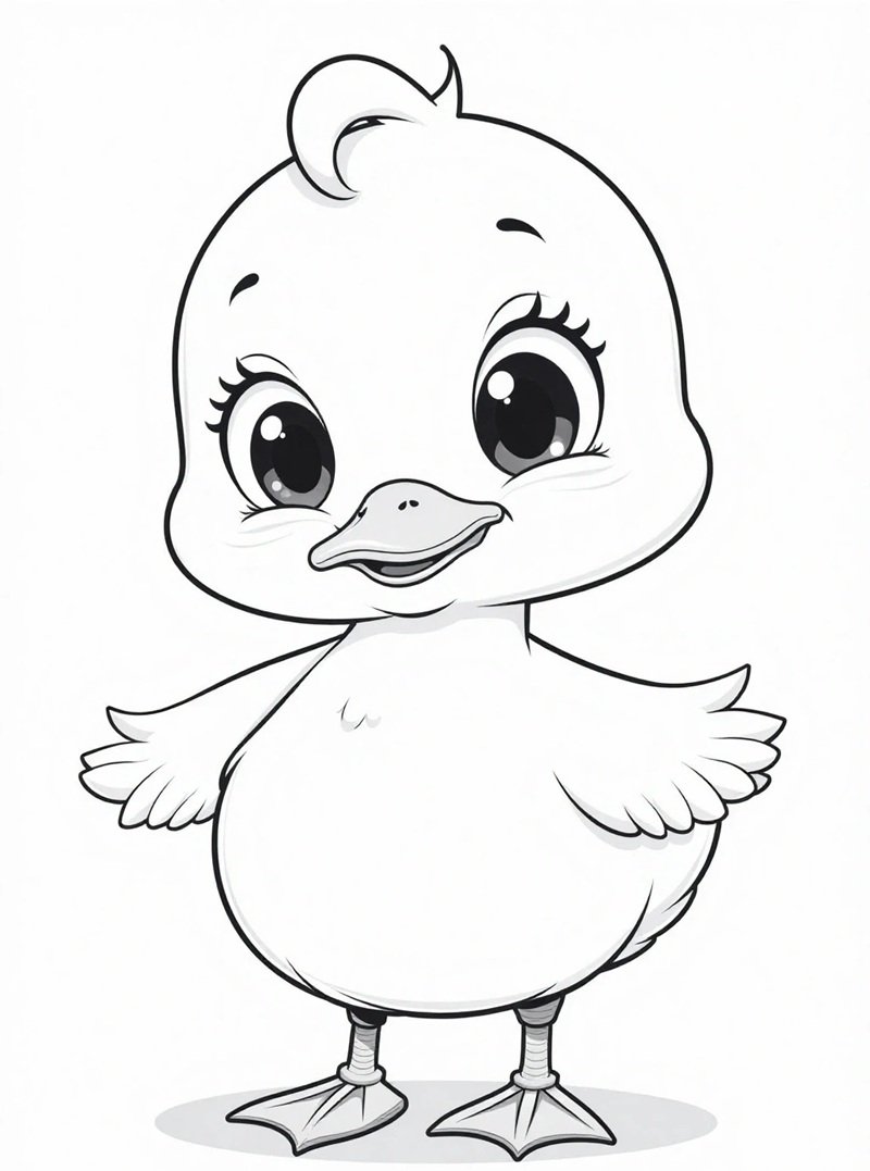 tranh tô màu con vịt 34