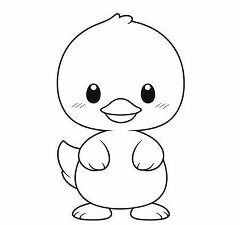 tranh tô màu con vịt 36
