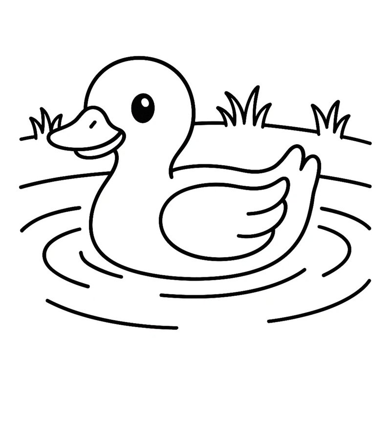 tranh tô màu con vịt 38