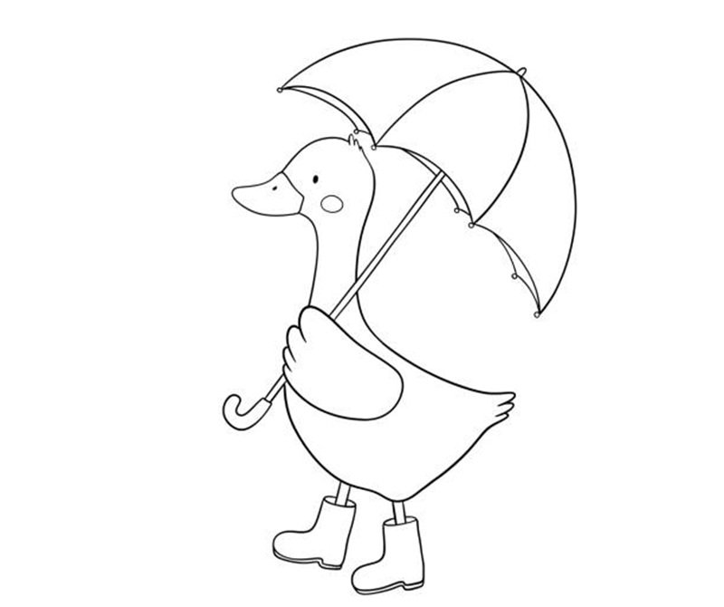 tranh tô màu con vịt 7