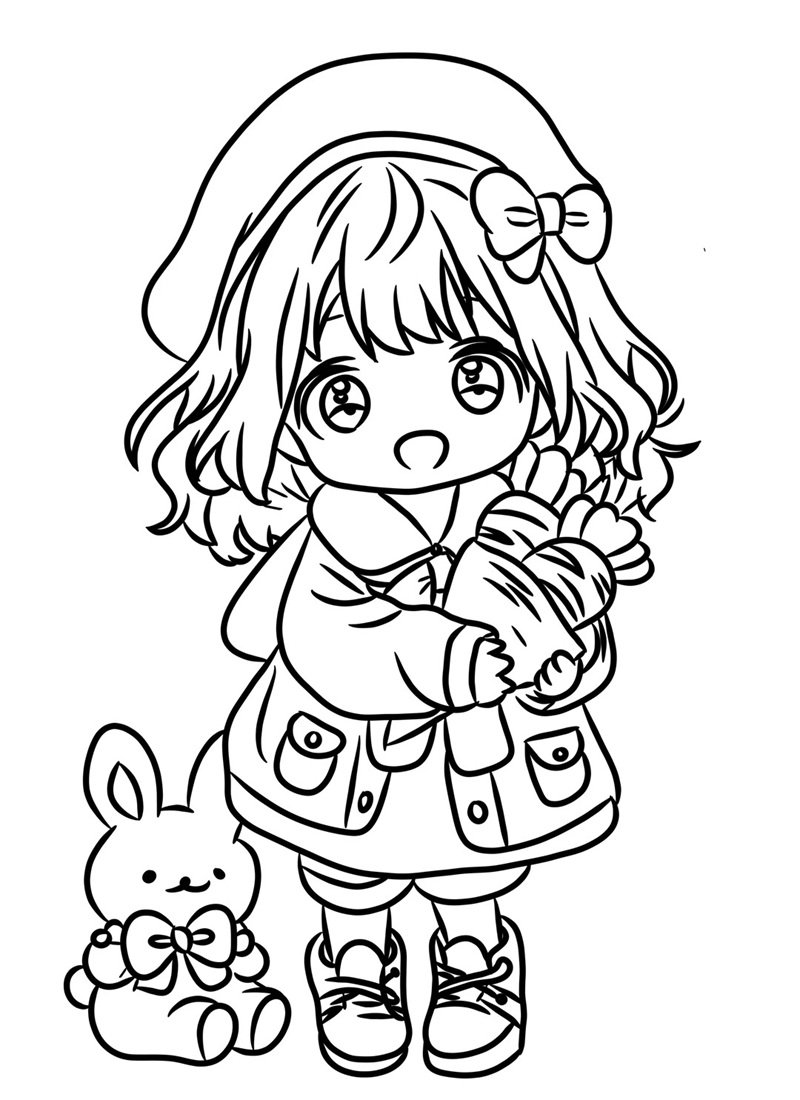 tranh tô màu cute chill 13