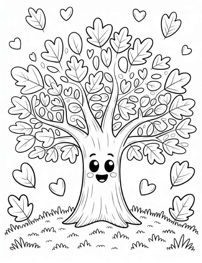 tranh tô màu cute chill 21