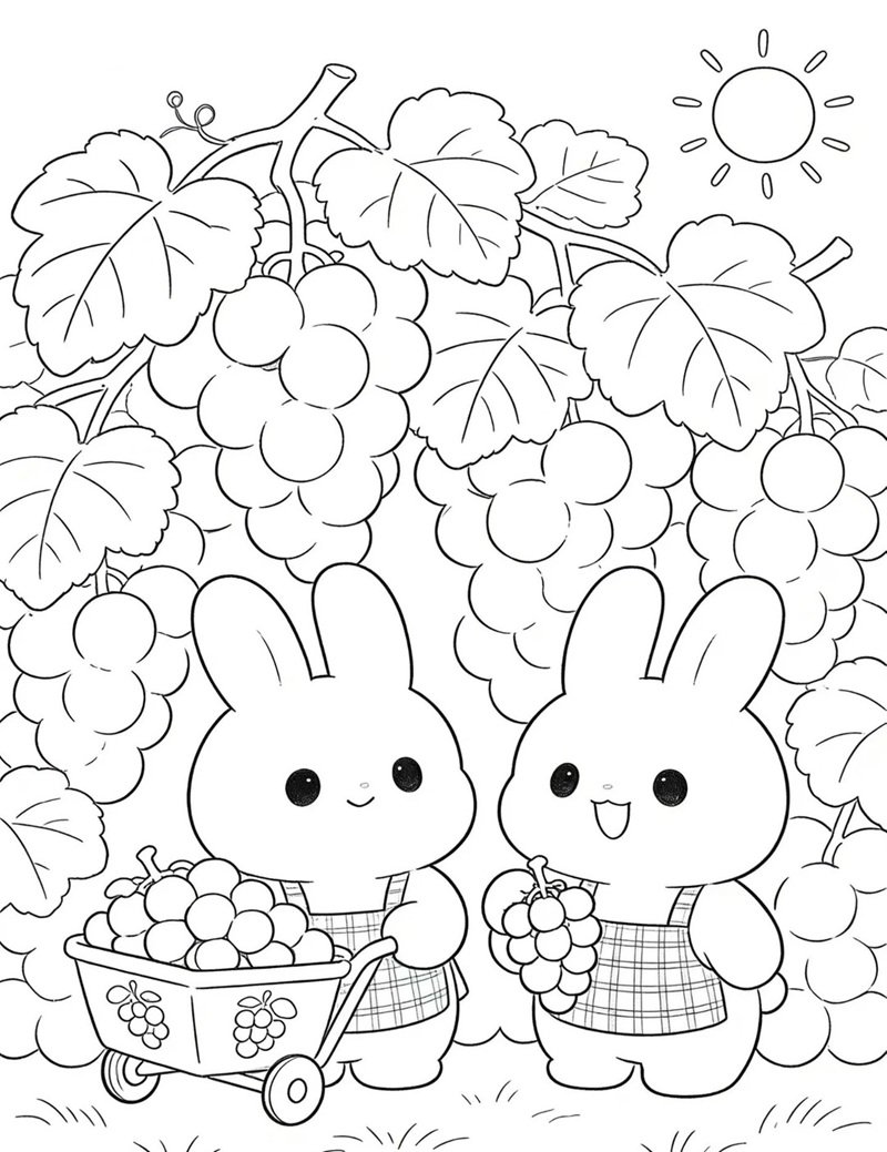 tranh tô màu cute chill 3