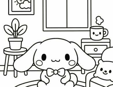 tranh tô màu cute chill 36