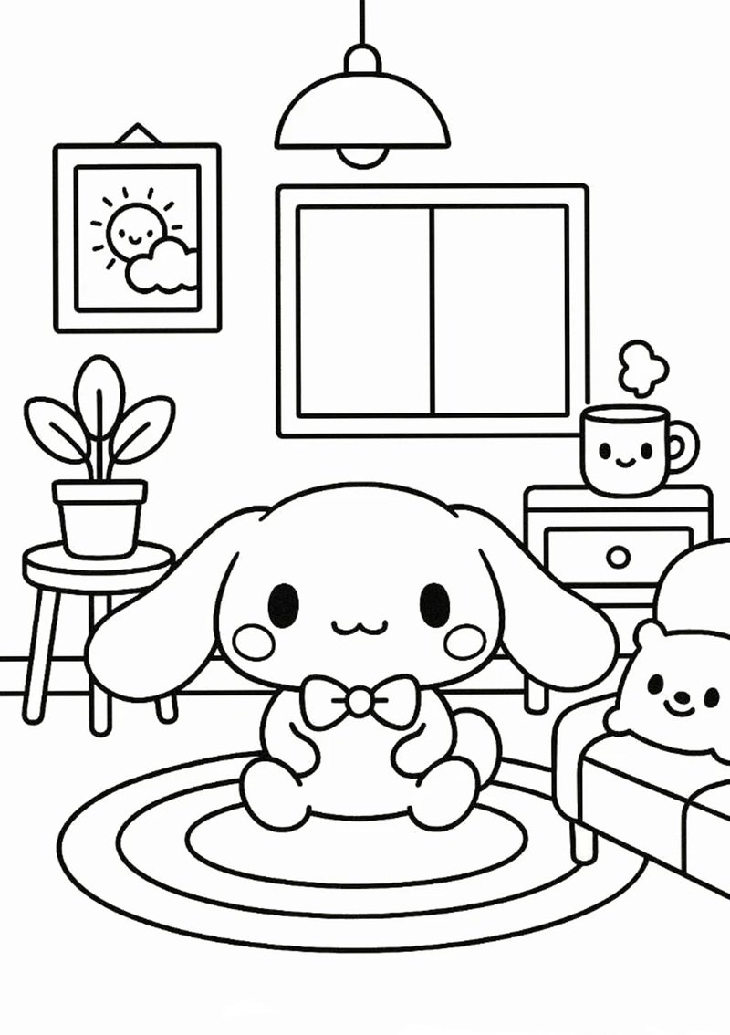 tranh tô màu cute chill 36