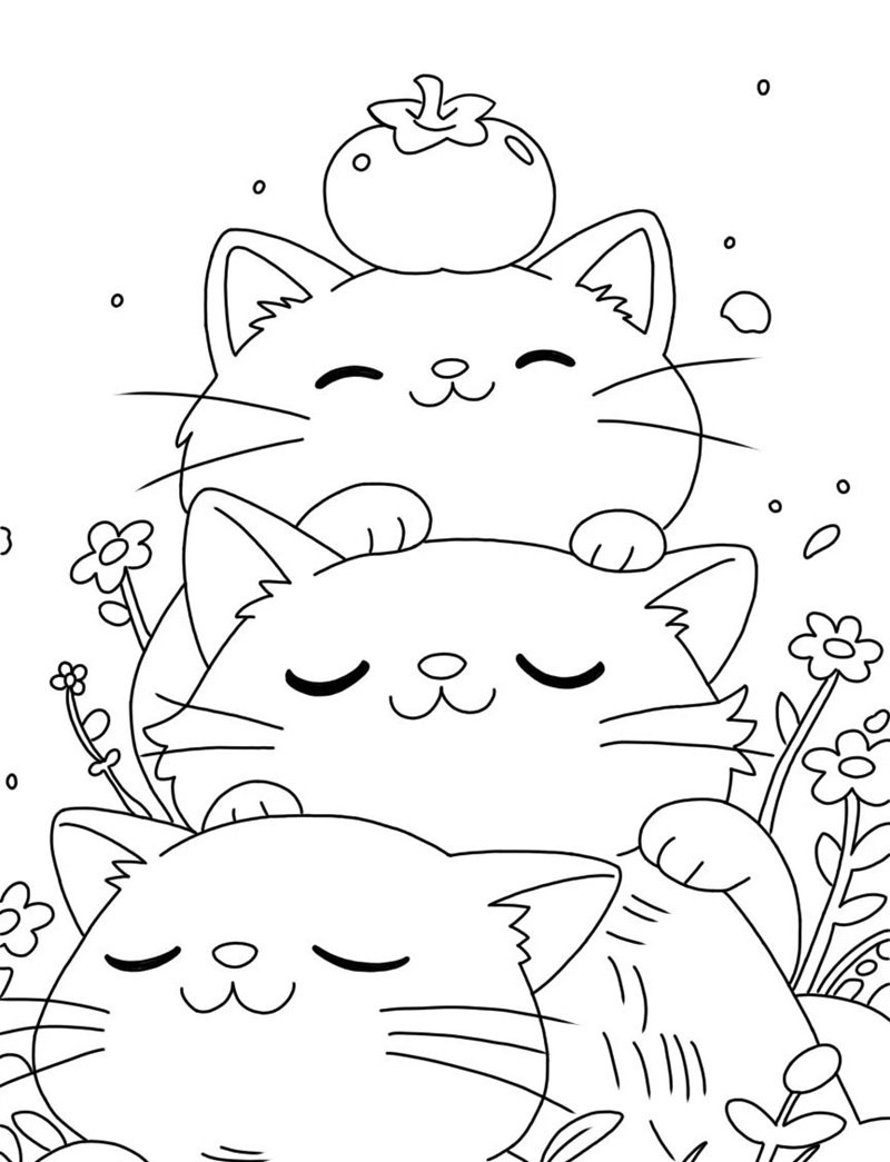 tranh tô màu cute chill 38