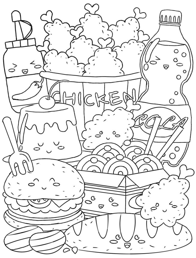 tranh tô màu cute chill 5