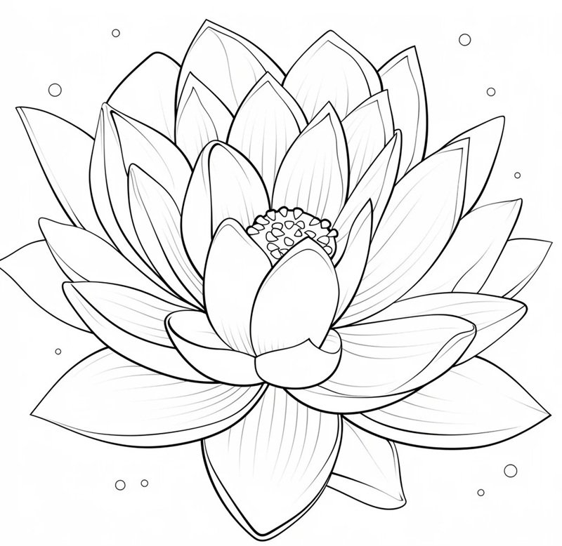 tranh tô màu hoa sen 32