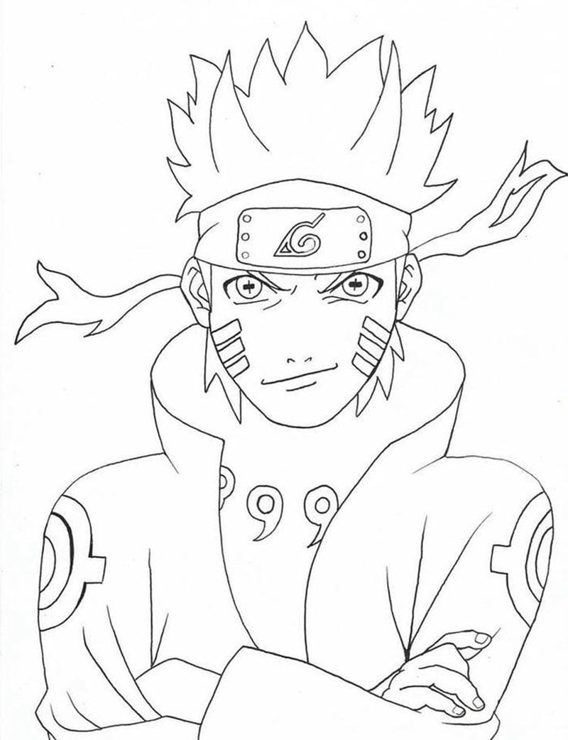 tranh tô màu naruto 1