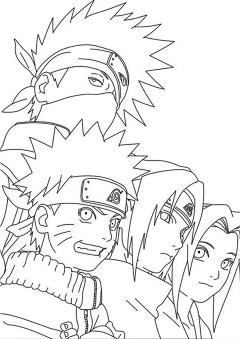 tranh tô màu naruto 10