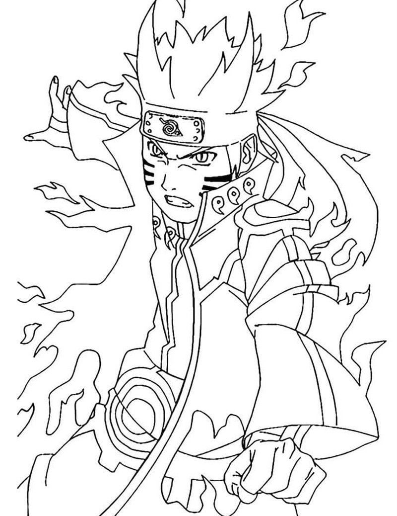 tranh tô màu naruto 22