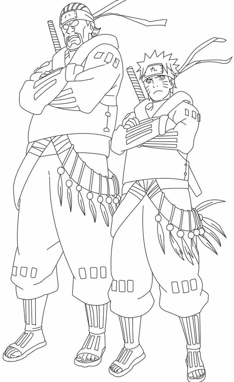 tranh tô màu naruto 3