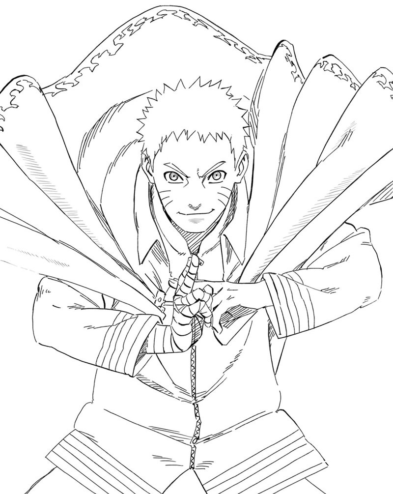 tranh tô màu naruto 34