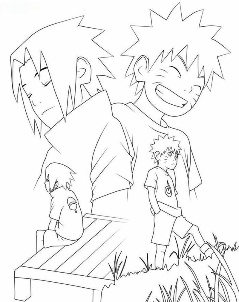 tranh tô màu naruto 6