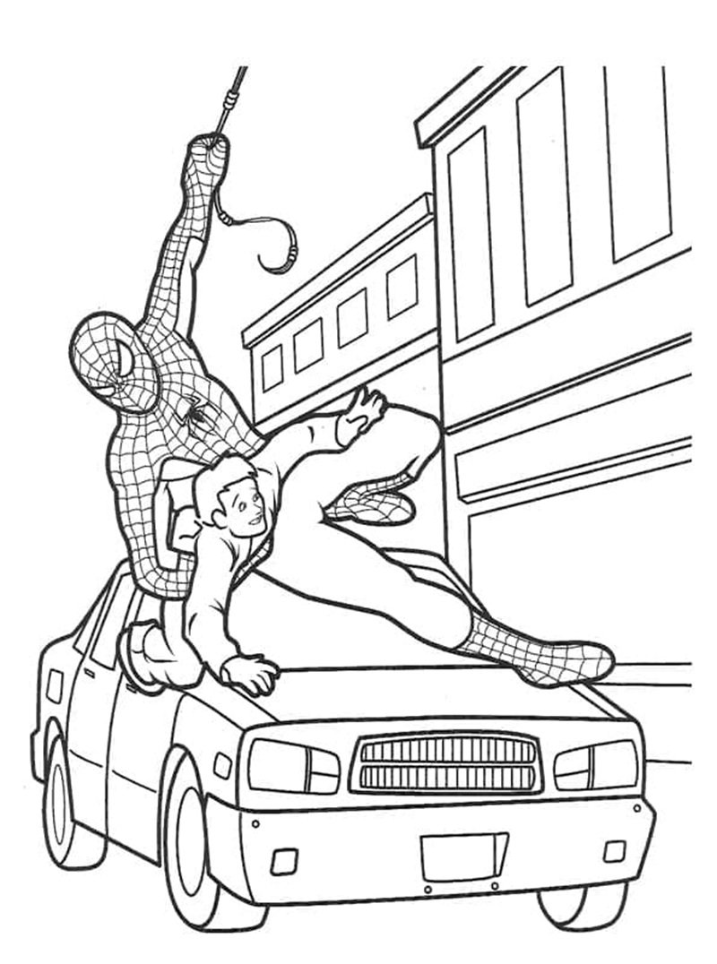 tranh tô màu người nhện 10