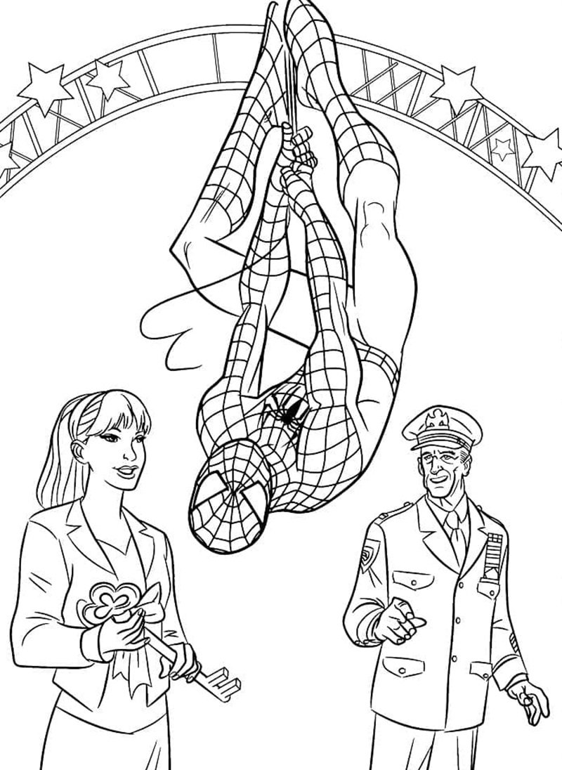 tranh tô màu người nhện 13