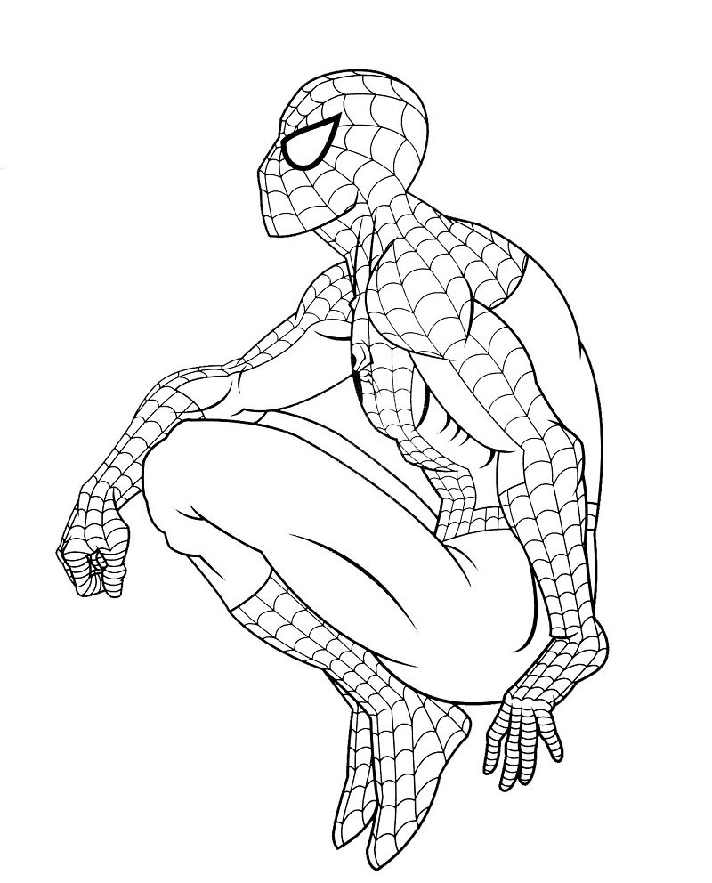 tranh tô màu người nhện 14