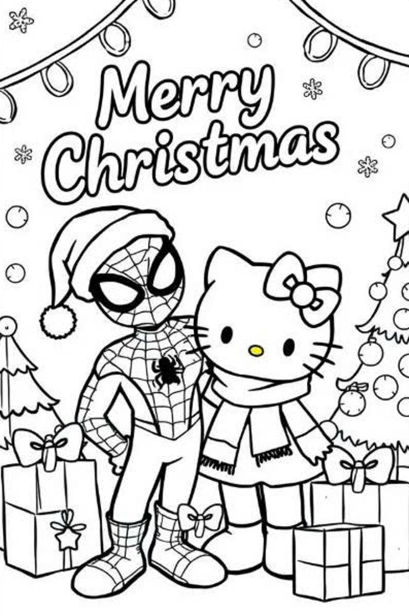 tranh tô màu người nhện 18