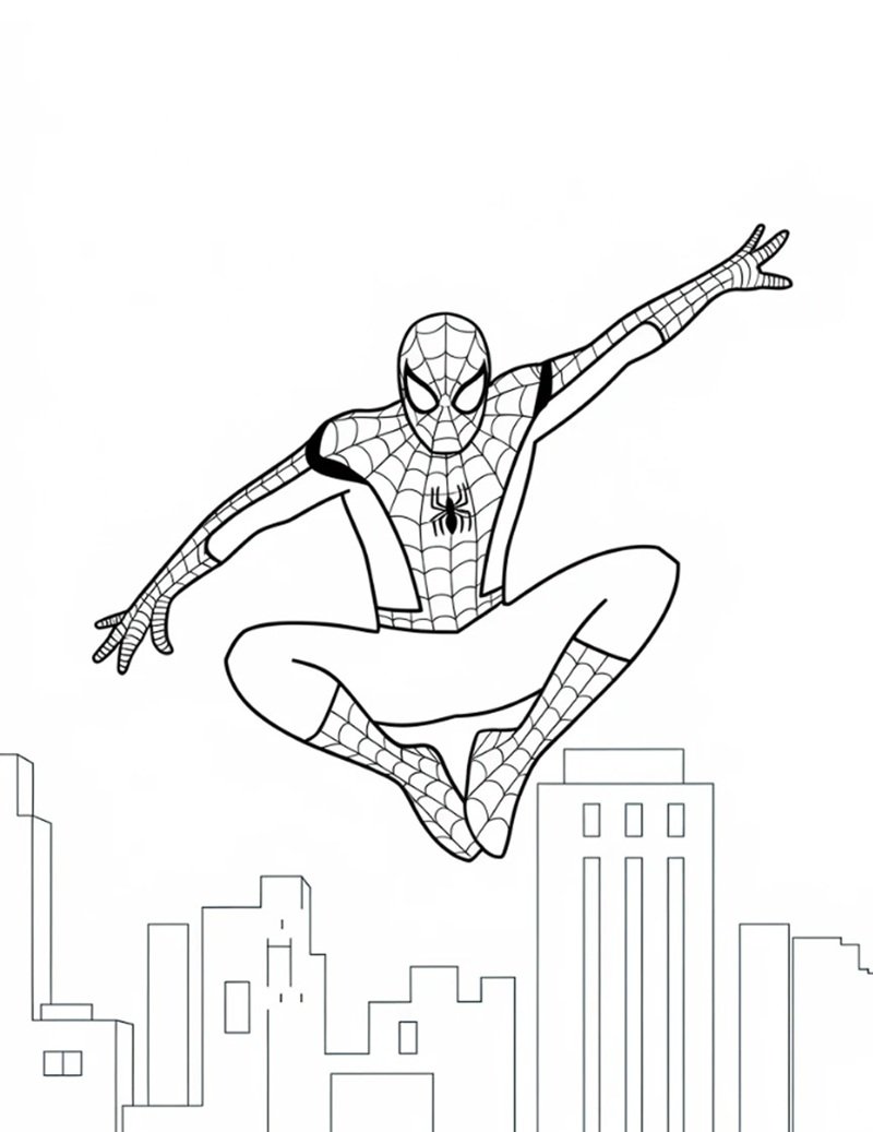 tranh tô màu người nhện 24