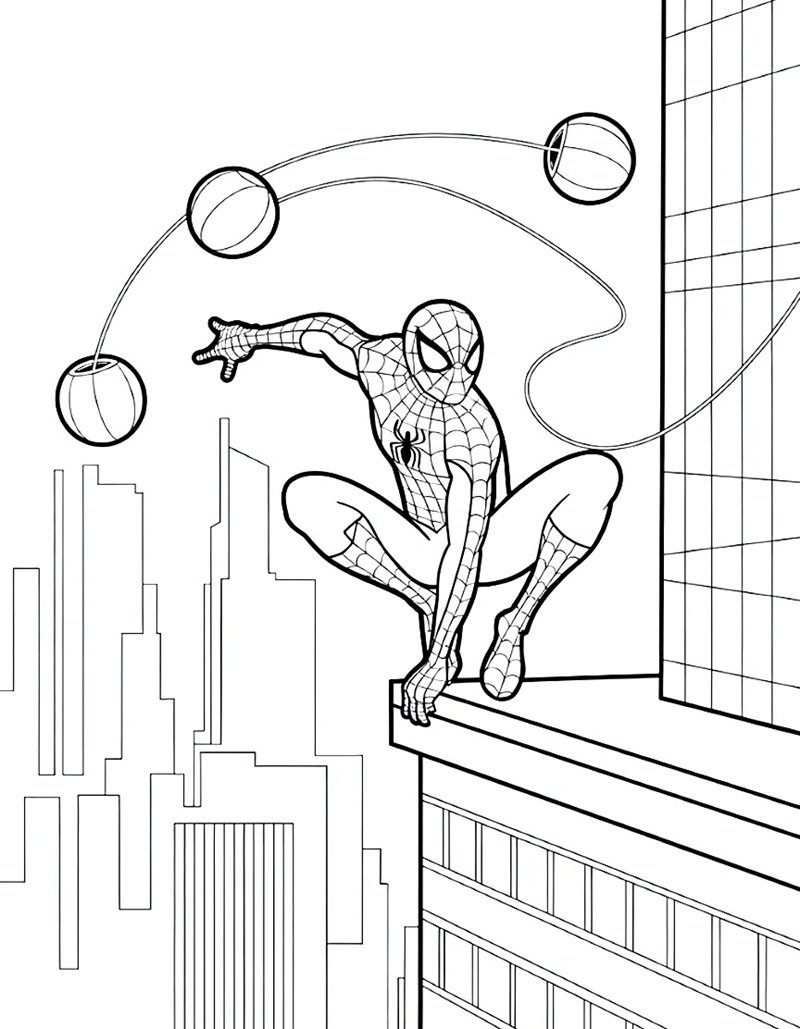 tranh tô màu người nhện 26