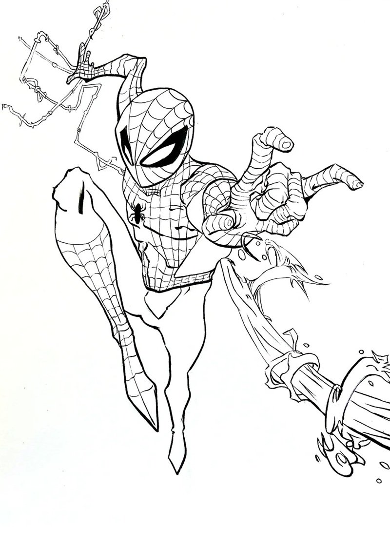 tranh tô màu người nhện 30