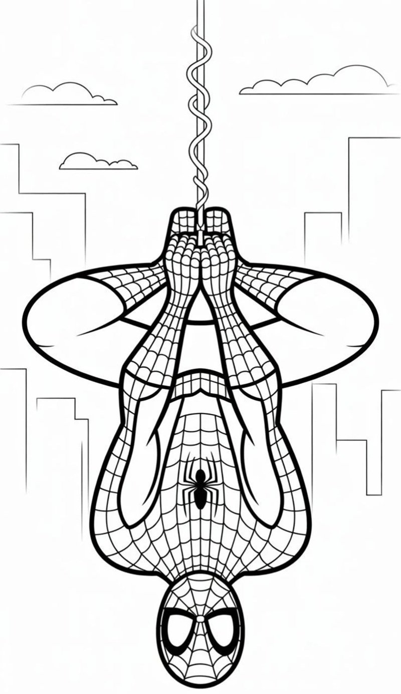 tranh tô màu người nhện 32