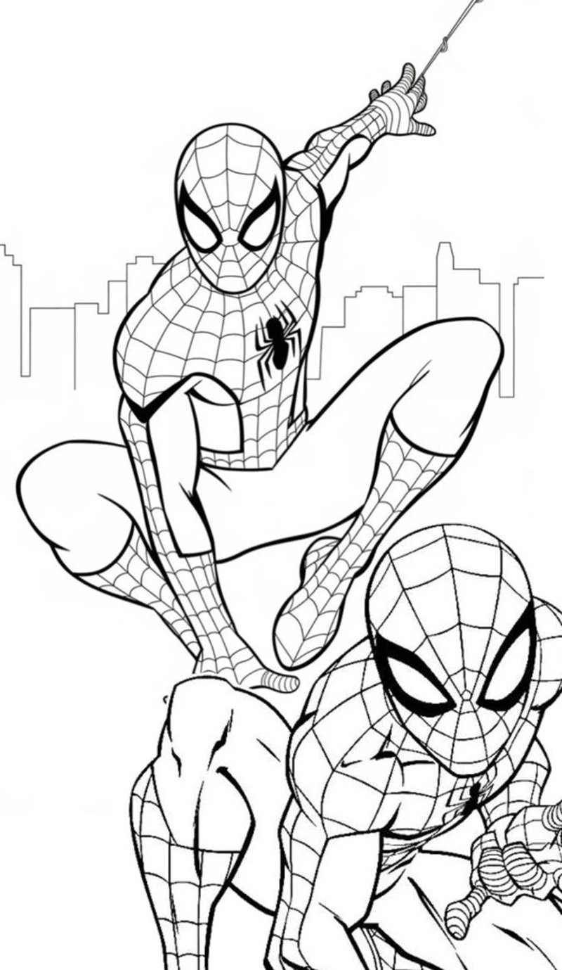tranh tô màu người nhện 34