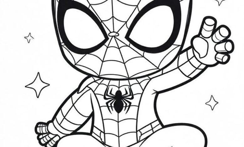 tranh tô màu người nhện 35
