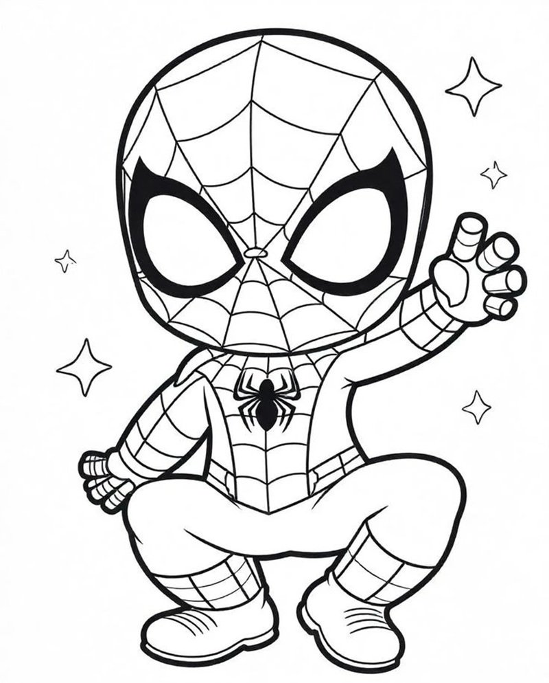 tranh tô màu người nhện 35