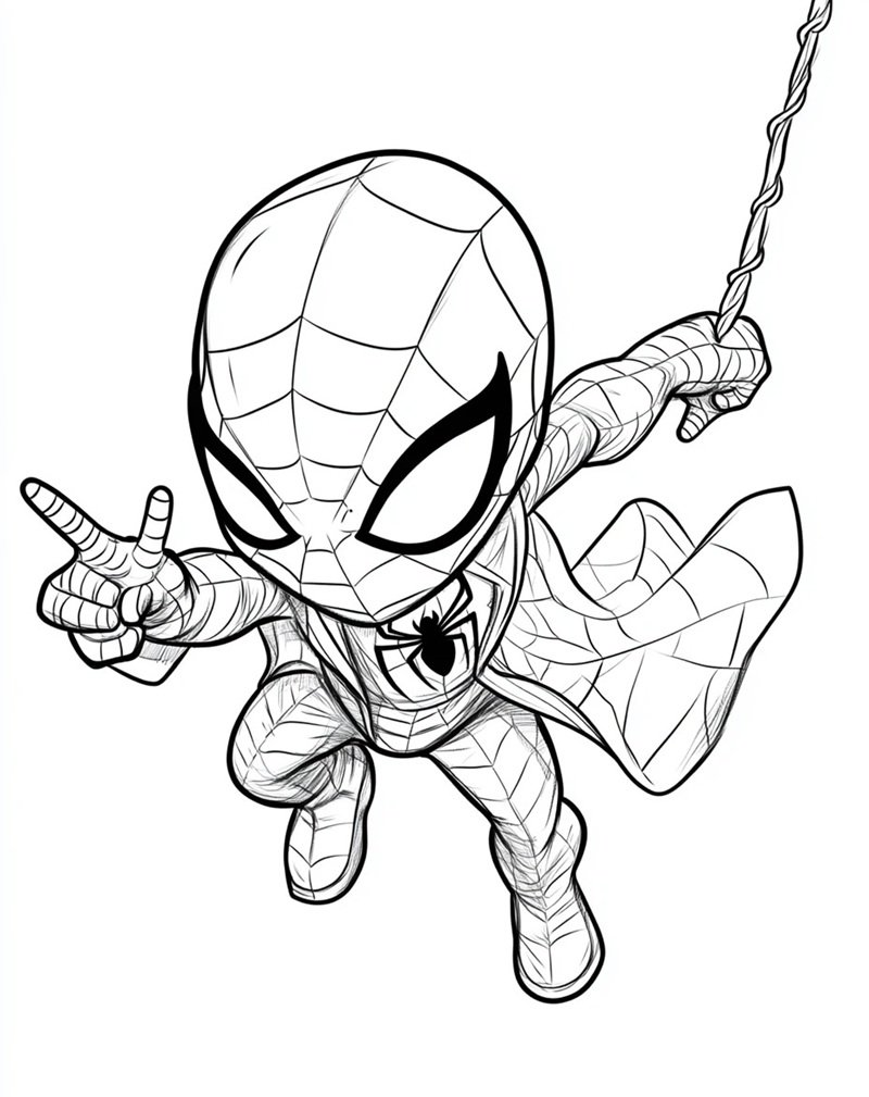 tranh tô màu người nhện 39
