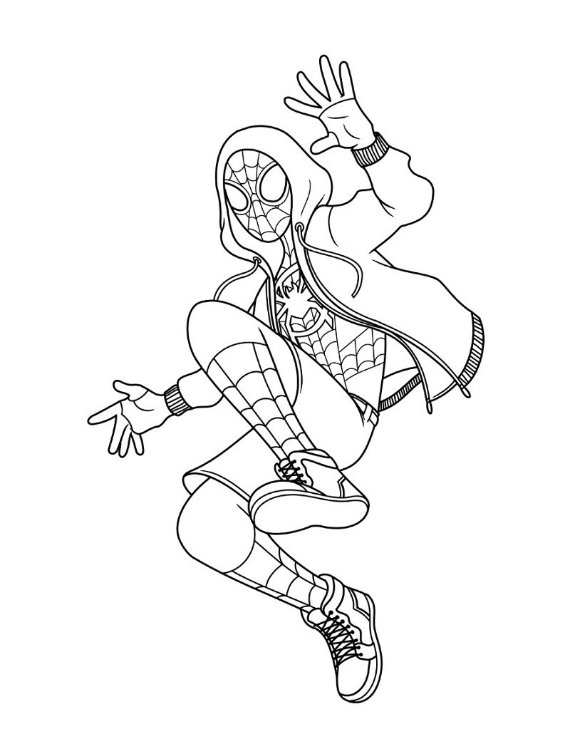 tranh tô màu người nhện 5